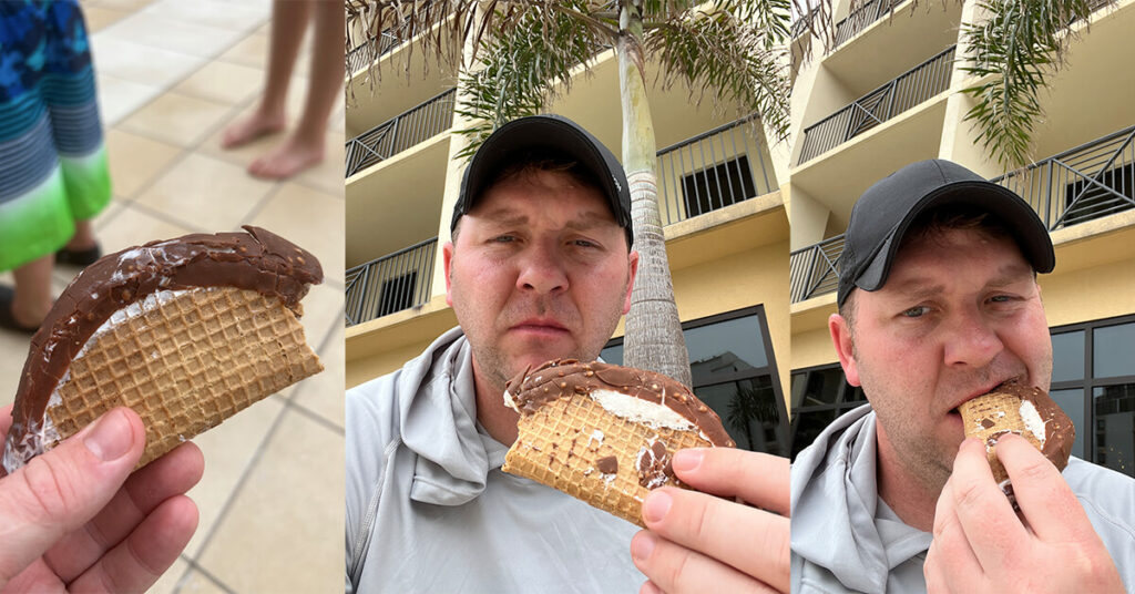 Eric Hersey, self-proclaimed Choco Taco Influencer, gets the last Choco Taco in Florida and eats it.