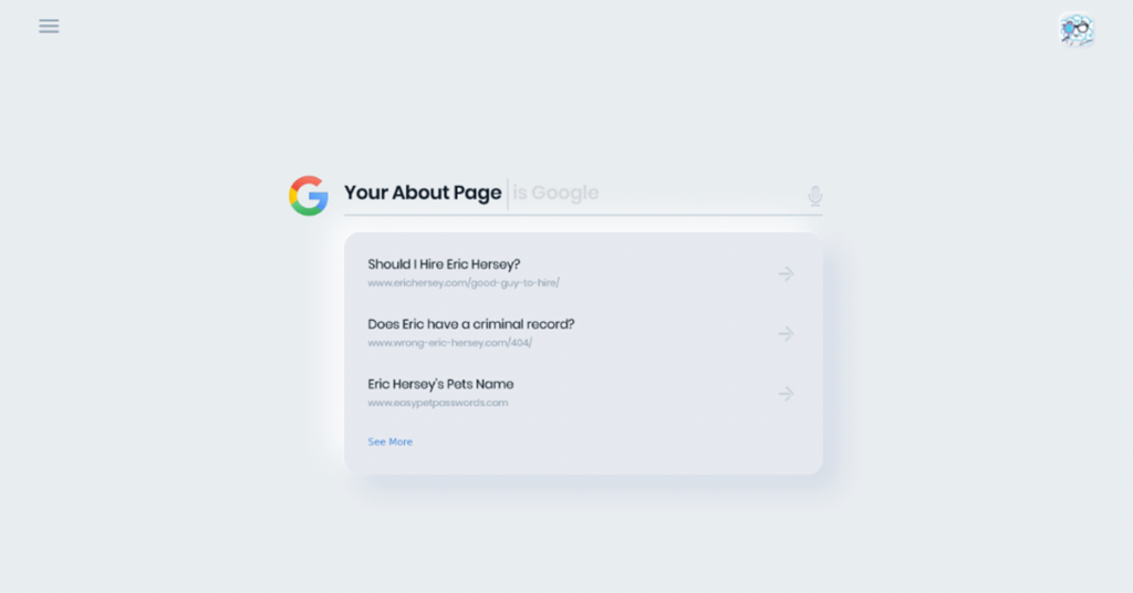 Your About Page is Google